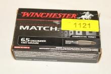 20 Rounds of Winchester "Match" 6.5 Creedmoor 140 Gr. BTHP Ammo