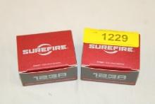 (2) 12 Packs of SureFire "123A" 3V Lithium Batteries.