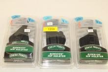 (3) Uncle Mike's Size 1 Sidekick Hip Holsters.  New!
