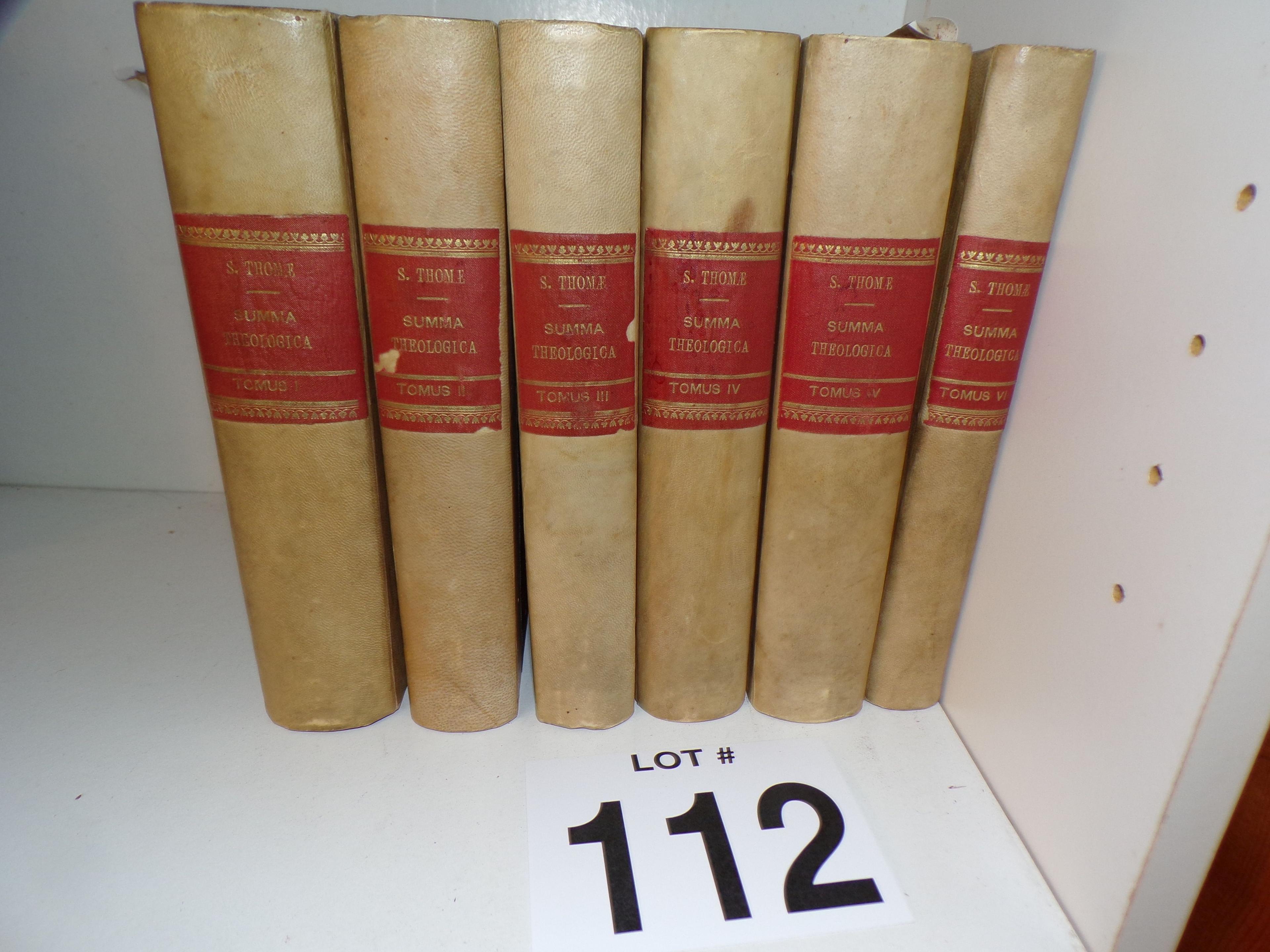 Lot of 6 S. Thomae Aquinatis Summa Theologica