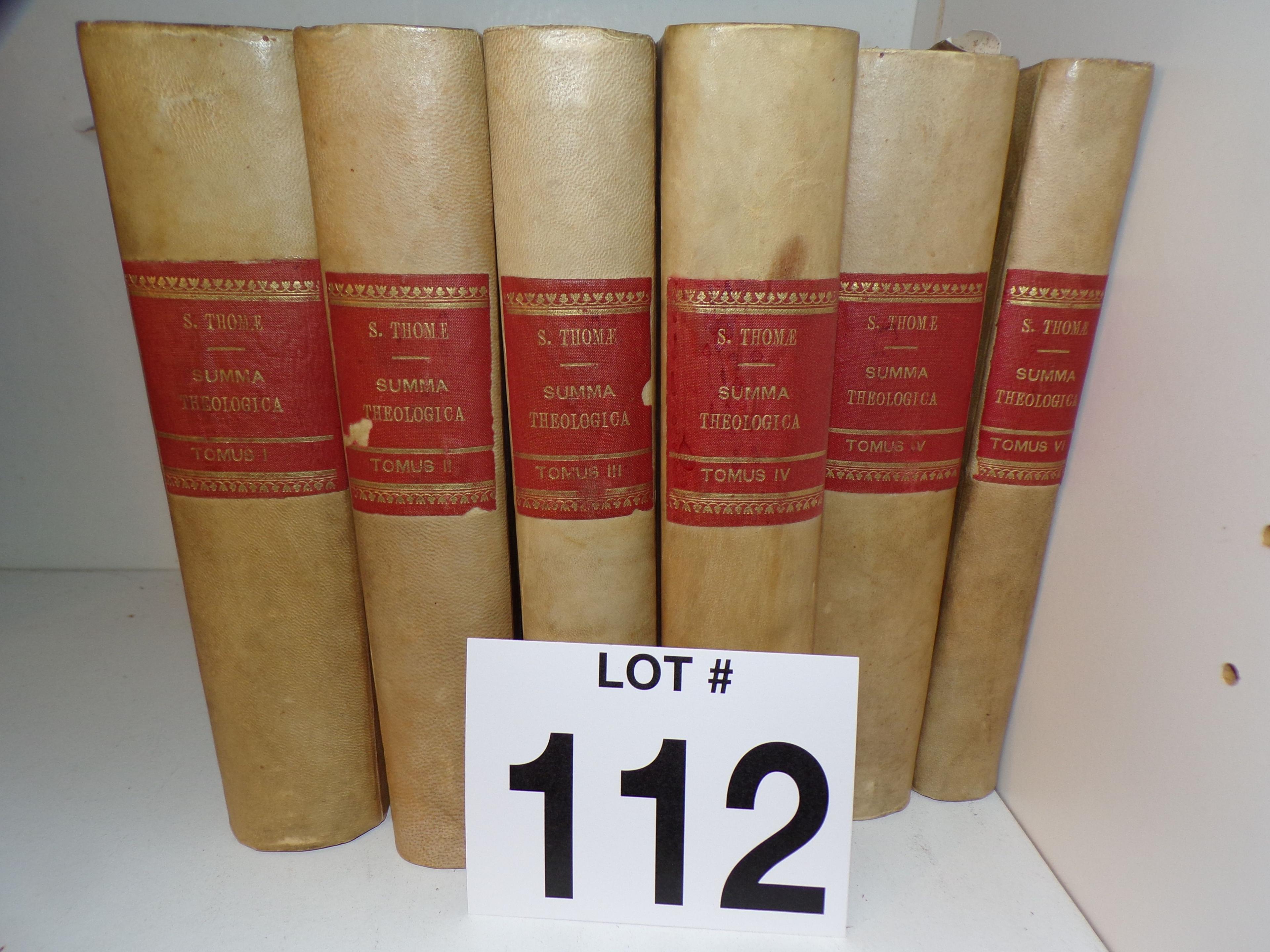 Lot of 6 S. Thomae Aquinatis Summa Theologica