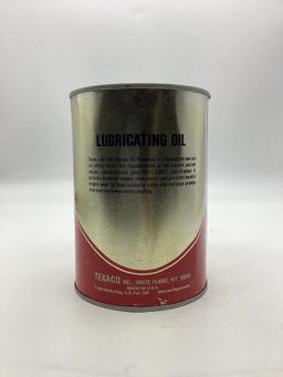 Texaco Aircraft Engine Premium AD Engine Oil Quart Can TOP LOGO