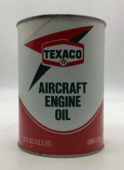 Texaco Aircraft Engine Oil Quart Can