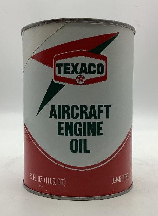 Texaco Aircraft Engine Oil Quart Can