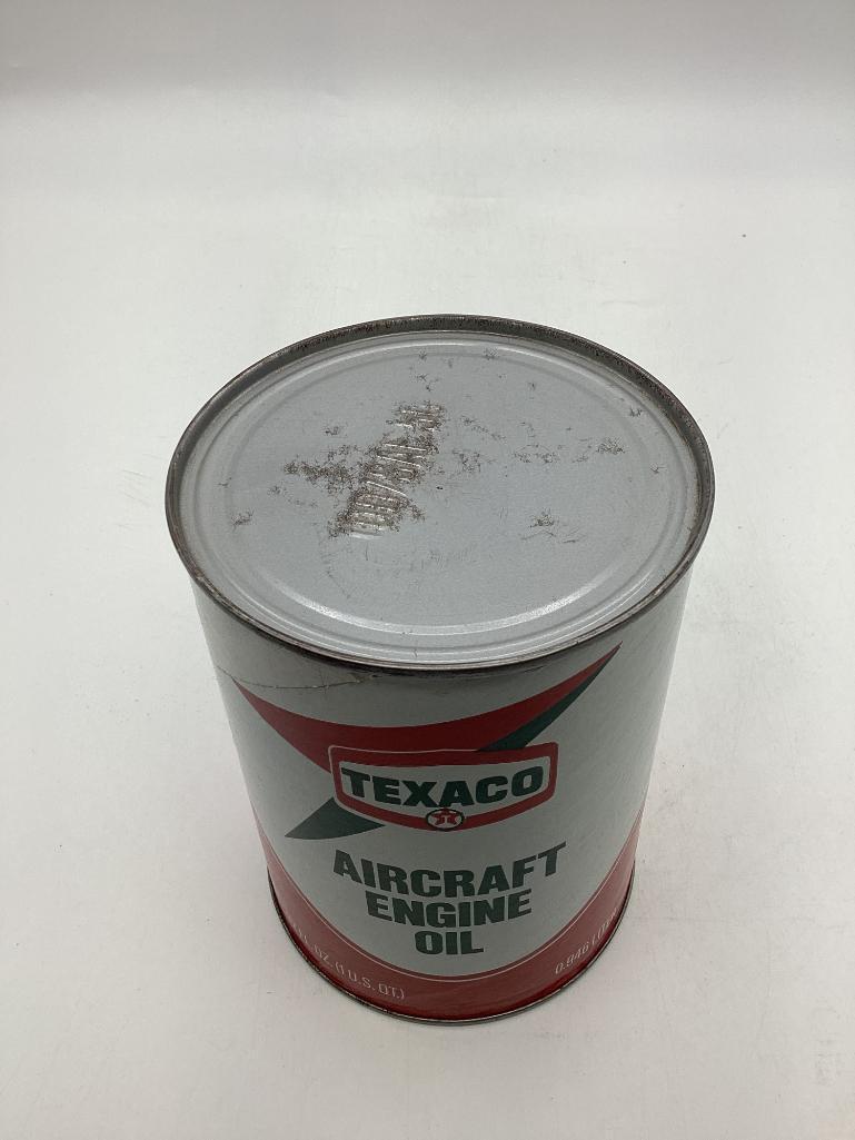 Texaco Aircraft Engine Oil Quart Can