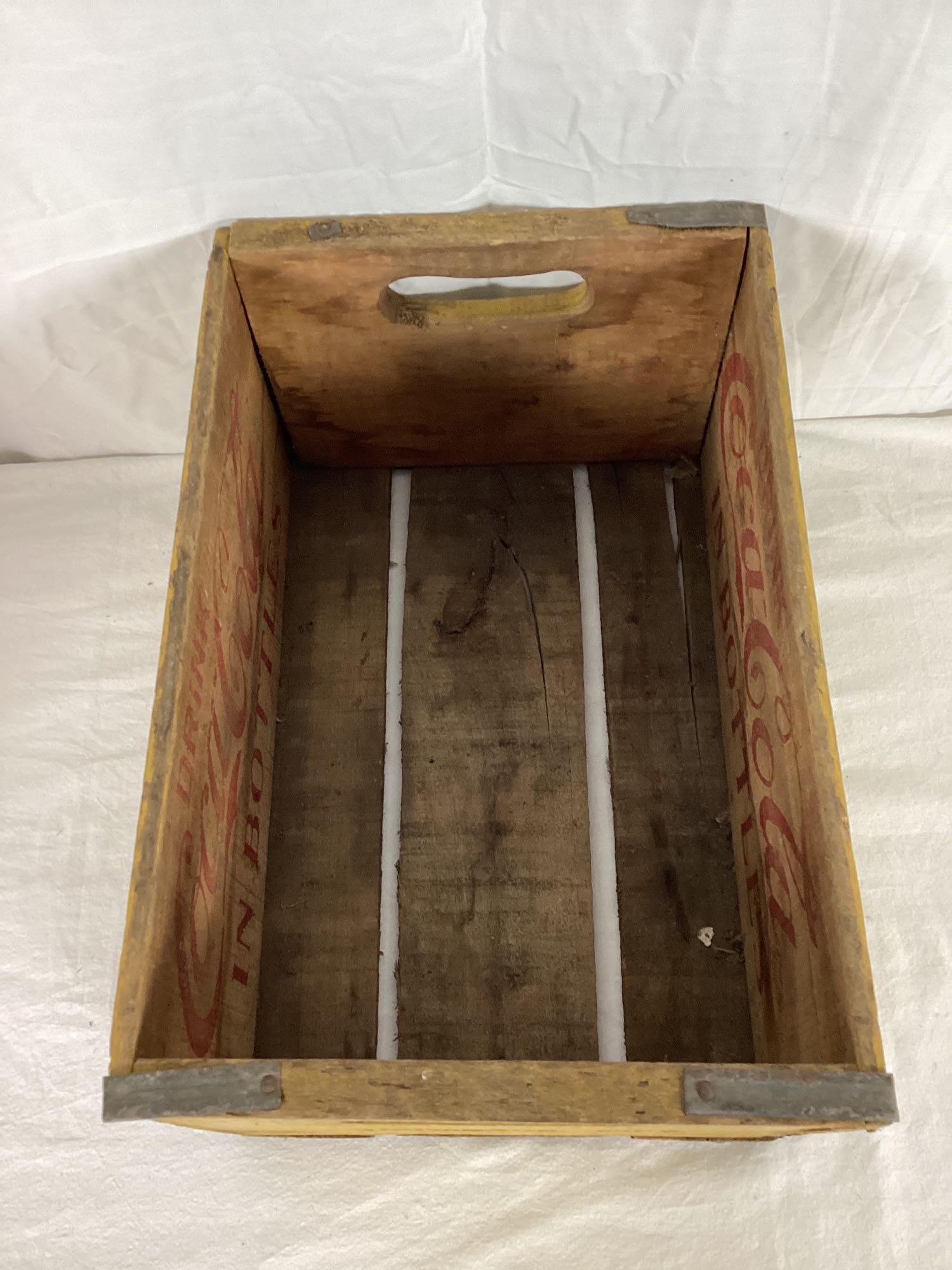 Early Yellow Drink Coca-Cola in Bottles Wooden Crate