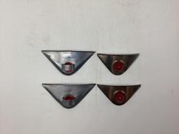 Four Red Cat Eye Reflectors