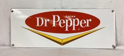 Dr Pepper Porcelain Sign w/ Chevron