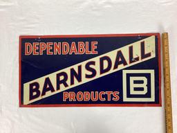 Barnsdall Dependable Products Double Sided Metal Sign