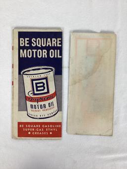 1934 Barnsdall Gasoline Ink Blotter and Kansas Road Map