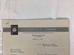 Cities Service Letterhead and Early Bartlesville Tourism Brochure