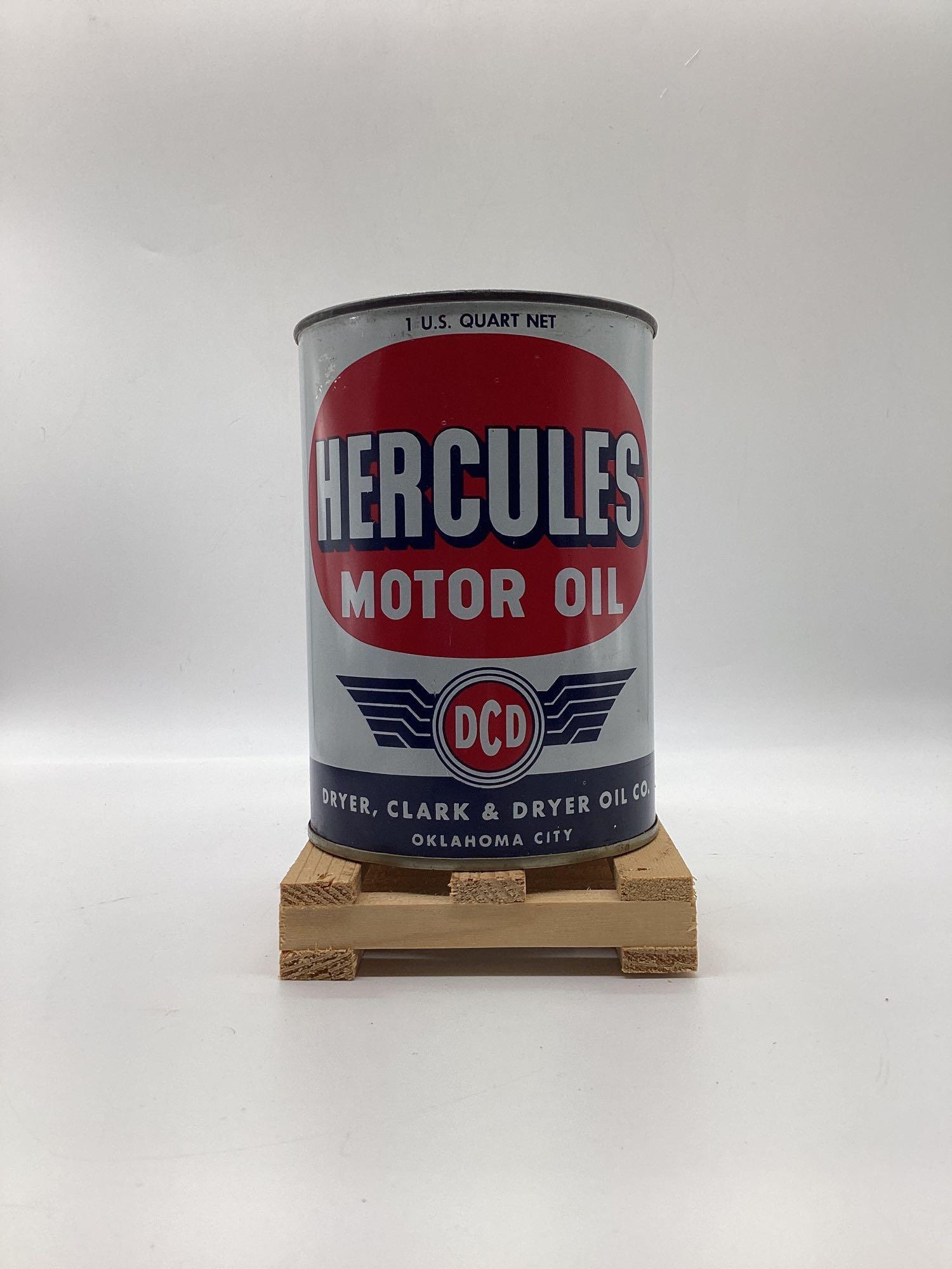 Hercules Motor Oil Quart Oil Can Oklahoma City, OK