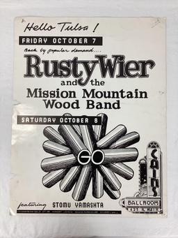 Rusty Wier Concert Poster Cain's Ballroom