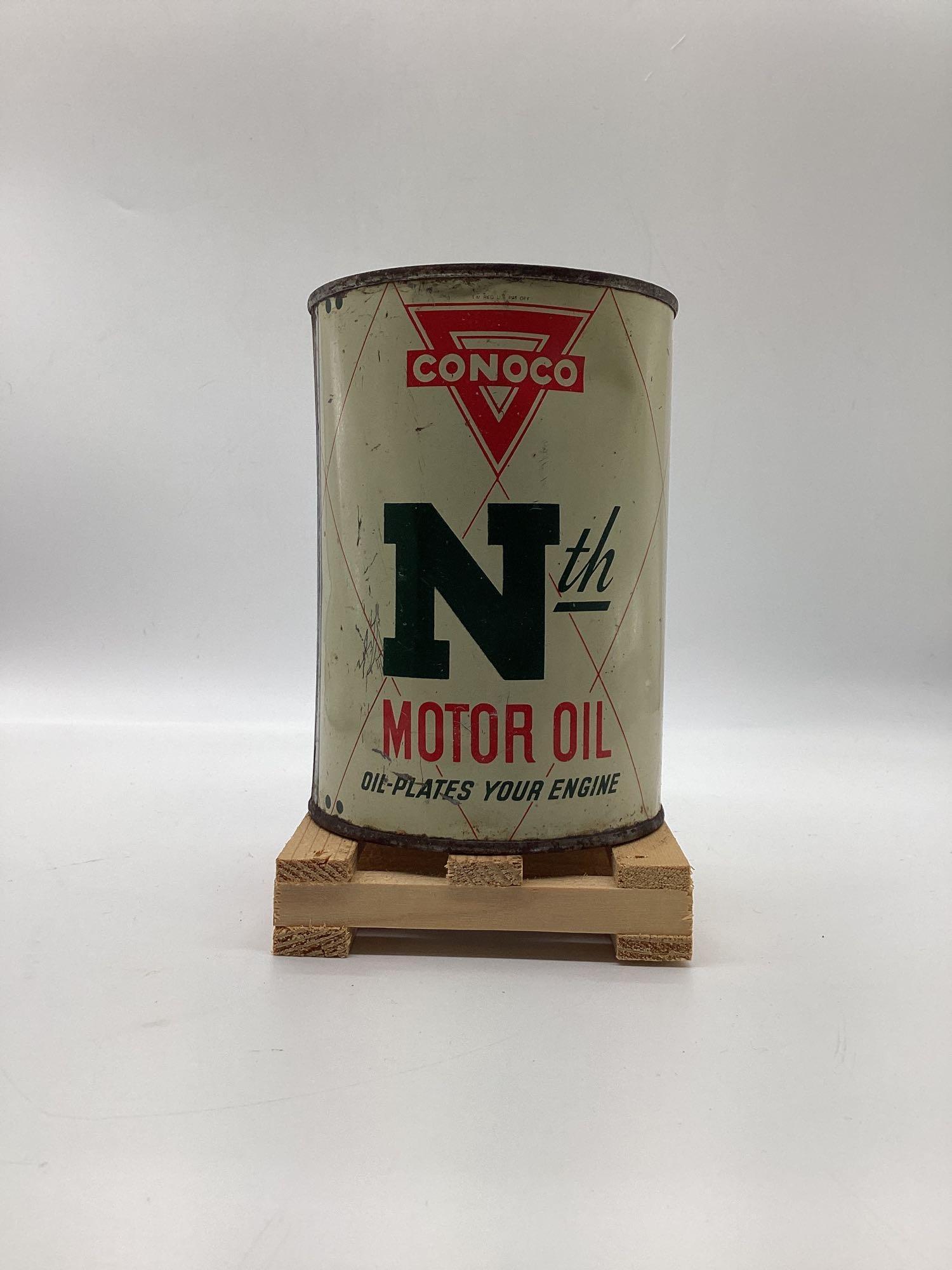 Conoco Nth Motor Oil Quart Can Ponca City, OK