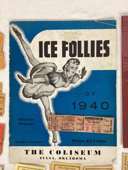 1940 Ice Follies Program, Ritz, Jockey Club, Delmar Tickets and More!!