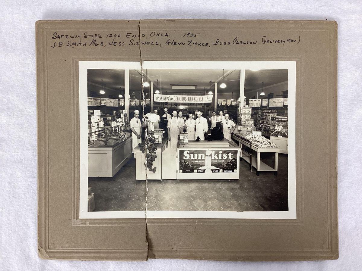 1935 Safeway Store Cabinet Photo Enid, OK