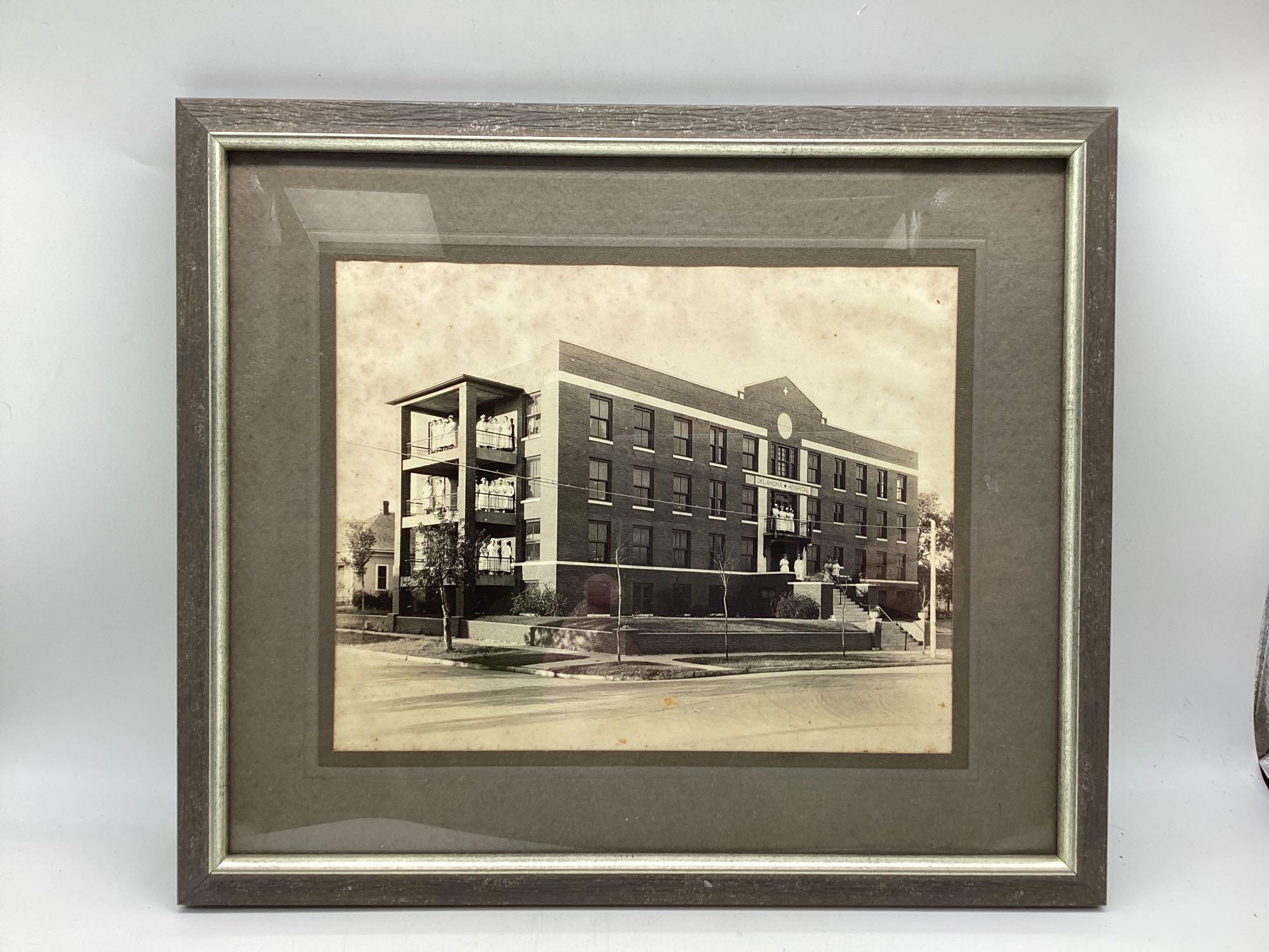 Early Tulsa, Oklahoma Hospital Framed Picture