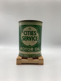 Cities Service Quart Oil Can w/ Clover