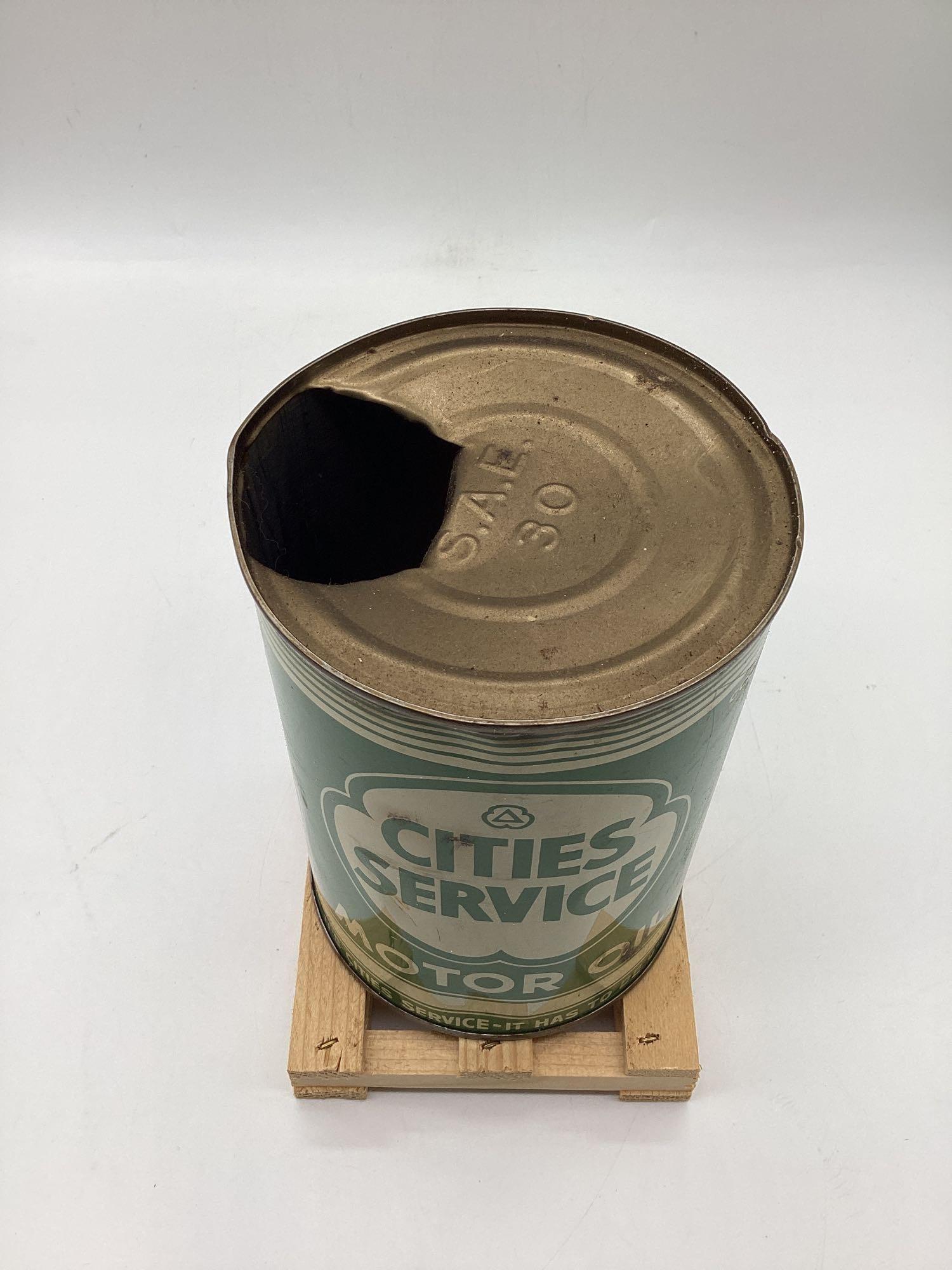 Cities Service Quart Oil Can w/ Clover