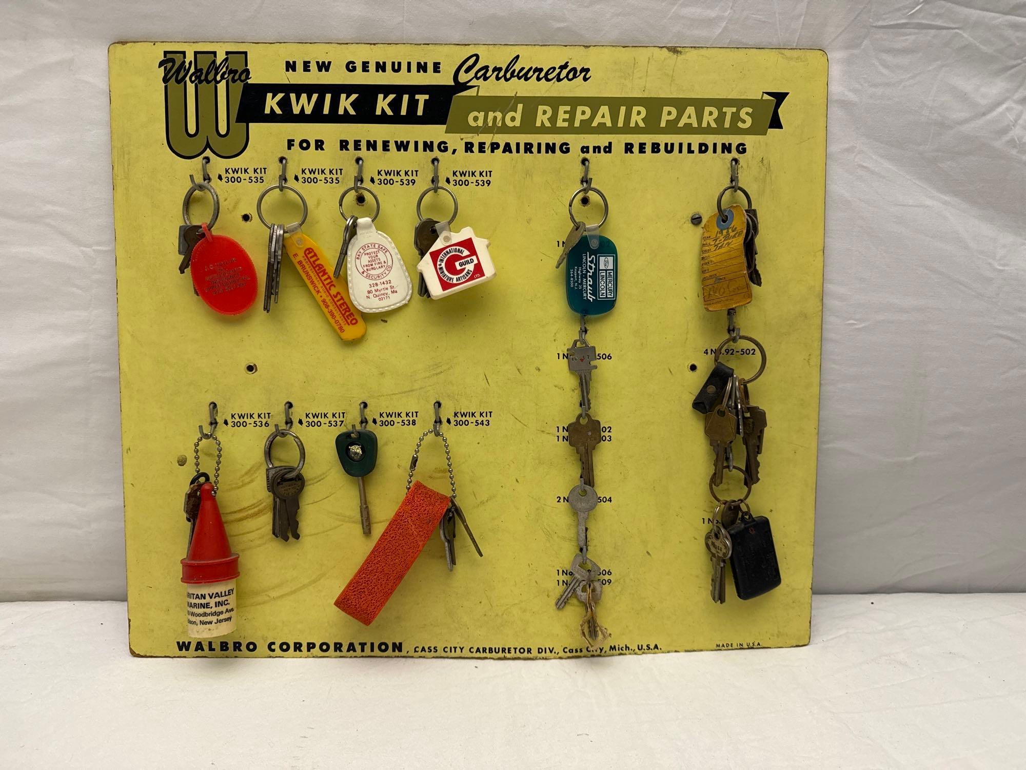 Walbro Carburetor Key Board Sign