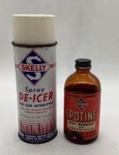 Skelly De-Icer Can and Spotine 1/2 Pint Jar