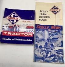1958 Skelly Tractor Lubrication Guide, Farm Record Book and Skelly News