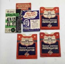 Two Skelly WW2 Digest, Three Ration Book Holders and 1952 Election Preview