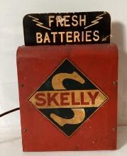 Skelly Fresh Batteries lighted Sign