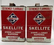 Two Skellite One Gallon Cans