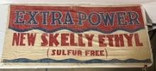 Early "New Skelly Ethyl" Canvas Banner