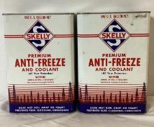 Two Skelly Anti-Freeze One Gallon Cans