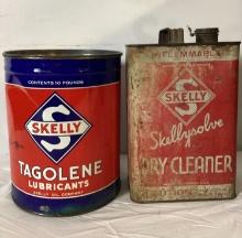 Skelly 10lb Grease and One Pound Skellysolve Cans