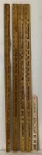 3 Skelly, 1965 Chevrolet Yard Sticks and Home Oil Co Model T Measuring Stick