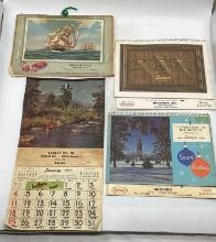 Four Vintage Skelly Gas Station Calendars