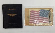 1930's Skelly Aviation w/ Wings Leather Pilot License Holder w/ License