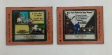 Two 1930's Skelly Lantern Slides w/ Touring Cars and Filling Stations