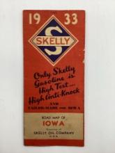 1933 Skelly Iowa Road Map