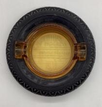 1934 Firestone Chicago World's Fair Amber Glass Ashtray