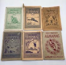 Six 1940's Skelly Almanacs
