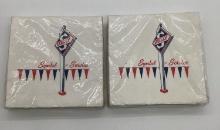 Two NOS Packages of Mid-Century Skelly Cocktail Napkins