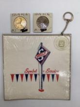 Two Skelly Jimmie Allen Tokens, Cocktail Napkins and Keychain