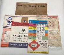 Skelly Anti-Freeze, Spark Plug Selling Charts and Three Auto Waste Bags