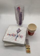 Skelly Ice Picks, Coffee Cups and Cocktail Cups/Napkins