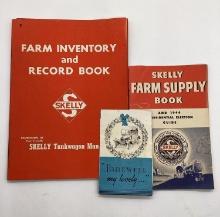 Two Mid Century Skelly Farm Books and Radio Station Guide