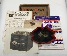 Skelco Battery and Greasemaster Advertising and Original Tire Patch Sales Sample