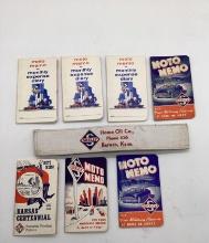 Seven Skelly Moto Memo Notebooks and Station Attendant Paper Cap