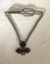 Early Skelly Hood Tire Tie Tack w/ Chain