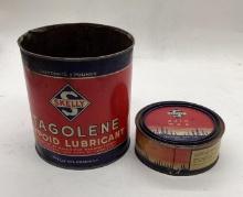 Skelly Tagoline 3lb Grease Can and Auto Wax Tin