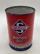 Skelly Motor Oil Ribbed Quart Oil Can