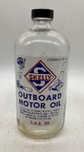 Skelly Outboard Motor Oil Quart Jar w/ Lid